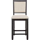 The appearance of Asher Beige And Black Counter Height Chair Set Of 2 designed by Homelegance in the transitional interior design. This black and beige piece of furniture  was selected by 1StopBedrooms from Asher Collection to add a touch of cosiness and style into your home. Sku: 5800BK-24. Material: Textured.
