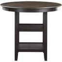 The appearance of Asher Brown And Black Counter Height Dining Table designed by Homelegance in the transitional interior design. This black piece of furniture  was selected by 1StopBedrooms from Asher Collection to add a touch of cosiness and style into your home. Sku: 5800BK-36. Table Top Shape: Round. Material: Wood. Size: 42".