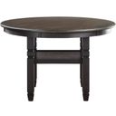 The appearance of Asher Brown And Black Dining Table designed by Homelegance in the transitional interior design. This black piece of furniture  was selected by 1StopBedrooms from Asher Collection to add a touch of cosiness and style into your home. Sku: 5800BK-48RD. Table Top Shape: Round. Material: Wood. Size: 48".