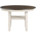 The appearance of Asher Brown And White Dining Table designed by Homelegance in the transitional interior design. This brown piece of furniture was selected by 1StopBedrooms from Asher Collection to add a touch of cosiness and style into your home. Sku: 5800WH-48RD. Table Top Shape: Round. Material: Wood. Size: 48".
