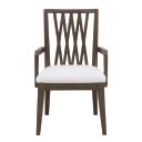 The appearance of Asher Park Wood Back Arm Chair In Brown designed by Pulaski in the traditional interior design. This brown piece of furniture was selected by 1StopBedrooms from Asher Park Collection to add a touch of cosiness and style into your home. Sku: P393261. Material: Wood Veneer.