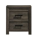 Ashford 2-Drawer Nightstand In Mocha Grey