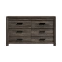 Ashford 6-Drawer Dresser In Mocha Grey