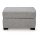 Ashford Isle Oversized Accent Ottoman In Pewter