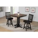 The appearance of Ashford Square Pub Bar Height Table, Black and Rustic Walnut Complete designed by ECI in the modern / contemporary interior design. This walnut and black piece of furniture was selected by 1StopBedrooms from Ashford Collection to add a touch of cosiness and style into your home. Sku: 1859-23-PT;1859-23-BPB. Table Top Shape: Square. Material: Wood.