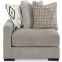 The appearance of Aslan Court Left-Arm Facing Corner Chair In Pebble designed by Signature Design by Ashley in the modern / contemporary interior design. This pebble piece of furniture was selected by 1StopBedrooms from Aslan Court Collection to add a touch of cosiness and style into your home. Sku: 2030564. Material: Fabric.