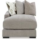 The appearance of Aslan Court Left-Arm Facing Corner Chaise In Pebble designed by Signature Design by Ashley in the modern / contemporary interior design. This pebble piece of furniture  was selected by 1StopBedrooms from Aslan Court Collection to add a touch of cosiness and style into your home. Sku: 2030516. Material: Fabric.