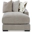 The appearance of Aslan Court Right-Arm Facing Corner Chaise In Pebble designed by Signature Design by Ashley in the modern / contemporary interior design. This pebble piece of furniture was selected by 1StopBedrooms from Aslan Court Collection to add a touch of cosiness and style into your home. Sku: 2030517. Material: Fabric.