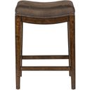 The appearance of Aspen Skies Russet Brown Upholstered Barstool designed by Liberty in the traditional interior design. This russet brown piece of furniture was selected by 1StopBedrooms from Aspen Skies Collection to add a touch of cosiness and style into your home. Sku: 316-OT9001. Material: Pine.