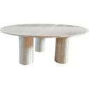 The appearance of Astoria Round Genuine Marble Coffee Table White designed by Coaster in the modern / contemporary interior design. This white piece of furniture  was selected by 1StopBedrooms from Astoria Collection to add a touch of cosiness and style into your home. Sku: 709668B1;709668B2. Material: Wood.
