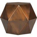 The appearance of Astrid Copper Faceted Side Table designed by Safavieh in the transitional interior design. This copper piece of furniture  was selected by 1StopBedrooms from Astrid Collection to add a touch of cosiness and style into your home. Sku: FOX3224A. Material: Iron.