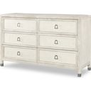 The appearance of Atlas Six Drawer Dresser In Off White designed by Century Furniture in the transitional interior design. This off white piece of furniture was selected by 1StopBedrooms from Curate Collection to add a touch of cosiness and style into your home. Sku: CT6003-CN. Material: Wood.