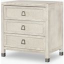 Atlas Three Drawer Nightstand In Off White