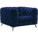 The appearance of Atronia Blue Fabric Accent Chair designed by ACME in the rustic / southwestern interior design. This blue piece of furniture was selected by 1StopBedrooms from Atronia Collection to add a touch of cosiness and style into your home. Sku: 54902. Material: Upholstered.