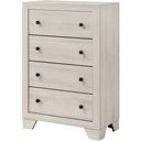 The appearance of Atticus Chest In White designed by Crown Mark in the rustic / southwestern interior design. This white piece of furniture  was selected by 1StopBedrooms from Atticus Collection to add a touch of cosiness and style into your home. Sku: B6982-4. Material: MDF.