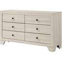 The appearance of Atticus Dresser In White designed by Crown Mark in the rustic / southwestern interior design. This white piece of furniture  was selected by 1StopBedrooms from Atticus Collection to add a touch of cosiness and style into your home. Sku: B6982-1. Material: MDF.