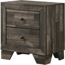 The appearance of Atticus Night Stand In Gray designed by Crown Mark in the rustic / southwestern interior design. This gray piece of furniture  was selected by 1StopBedrooms from Atticus Collection to add a touch of cosiness and style into your home. Sku: B6980-2. Material: MDF.