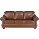 The appearance of Attleboro Sofa In Brown designed by Homelegance in the traditional interior design. This brown piece of furniture was selected by 1StopBedrooms from Attleboro Collection to add a touch of cosiness and style into your home. Sku: 9270BR-3. Material: Leather.