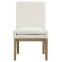 The appearance of Aubrey Upholstered Side Chair Set of 2 In White designed by Steve Silver in the transitional interior design. This white piece of furniture  was selected by 1StopBedrooms from Aubrey Collection to add a touch of cosiness and style into your home. Sku: ABR500NUS. Material: Rubberwood.