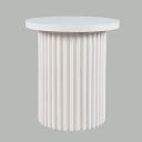 The appearance of Auden 24 Inch Round Fluted Pedestal Base End Table In White designed by Jofran in the modern / contemporary interior design. This white piece of furniture  was selected by 1StopBedrooms from Auden Collection to add a touch of cosiness and style into your home. Sku: 2420-3TWHT;2420-3BWHT. Material: MDF.