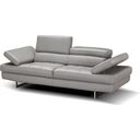 The appearance of Aurora Grey Leather Loveseat designed by J&M in the modern / contemporary interior design. This gray piece of furniture was selected by 1StopBedrooms from Aurora Collection to add a touch of cosiness and style into your home. Sku: 18745-L. Material: Leather.