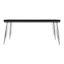 The appearance of Ava Dining Table In Black and Silver designed by New Classic in the modern / contemporary interior design. This black/silver piece of furniture  was selected by 1StopBedrooms from Ava Collection to add a touch of cosiness and style into your home. Sku: D1891-10. Material: Wood. Table Top Shape: Rectangular. Size: 71" x 35".