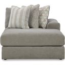 The appearance of Avaliyah RAF Corner Chaise In Ash designed by Signature Design by Ashley in the modern / contemporary interior design. This ash piece of furniture  was selected by 1StopBedrooms from Avaliyah Collection to add a touch of cosiness and style into your home. Sku: 5810317. Material: Fabric.