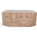 The appearance of Avena 42 Inch Burl Wood Square Coffee Table In Natural Tone designed by Classic Home in the transitional interior design. This natural piece of furniture  was selected by 1StopBedrooms from Avena Collection to add a touch of cosiness and style into your home. Sku: 51031562. Material: Veneer.