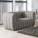 The appearance of Aversa Loveseat In Charcoal Gray designed by Furniture of America in the modern / contemporary interior design. This charcoal gray piece of furniture was selected by 1StopBedrooms from Aversa Collection to add a touch of cosiness and style into your home. Sku: FM61002GY-LV. Material: Boucle.