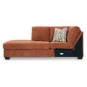 The appearance of Aviemore Left-Arm Facing Corner Chaise In Spice designed by Signature Design by Ashley in the transitional interior design. This spice piece of furniture  was selected by 1StopBedrooms from Aviemore Collection to add a touch of cosiness and style into your home. Sku: 2430416. Material: Fabric.