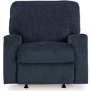 The appearance of Aviemore Recliner In Ink designed by Signature Design by Ashley in the modern / contemporary interior design. This ink piece of furniture  was selected by 1StopBedrooms from Aviemore Collection to add a touch of cosiness and style into your home. Sku: 2430325. Material: Fabric.