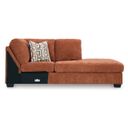 The appearance of Aviemore Right-Arm Facing Corner Chaise In Spice designed by Signature Design by Ashley in the transitional interior design. This spice piece of furniture was selected by 1StopBedrooms from Aviemore Collection to add a touch of cosiness and style into your home. Sku: 2430417. Material: Fabric.
