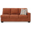 The appearance of Aviemore Right-Arm Facing Sofa In Spice designed by Signature Design by Ashley in the transitional interior design. This spice piece of furniture  was selected by 1StopBedrooms from Aviemore Collection to add a touch of cosiness and style into your home. Sku: 2430467. Material: Fabric.