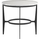 The appearance of Avondale Round Metal End Table designed by Bernhardt in the modern / contemporary interior design. This blackened/marble piece of furniture  was selected by 1StopBedrooms from Avondale Collection to add a touch of cosiness and style into your home. Sku: 470121. Material: Steel.