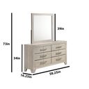 Axel MDF Solid Wood Dresser with Mirror in Rustic Gray Oak