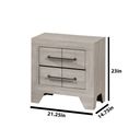 Axel MDF Solid Wood Nightstand in Rustic Gray Oak