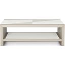 The appearance of Axiom Cocktail Table designed by Bernhardt in the transitional interior design. This linear gray/linear white piece of furniture  was selected by 1StopBedrooms from Axiom Collection to add a touch of cosiness and style into your home. Sku: 381021. Material: Poplar.