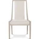 The appearance of Axiom Curved Side Chair designed by Bernhardt in the transitional interior design. This linear gray piece of furniture was selected by 1StopBedrooms from Axiom Collection to add a touch of cosiness and style into your home. Sku: 381565. Material: Fabric.