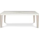 The appearance of Axiom Dining Table designed by Bernhardt in the modern / contemporary interior design. This linear gray/linear white piece of furniture was selected by 1StopBedrooms from Axiom Collection to add a touch of cosiness and style into your home. Sku: 381222. Table Top Shape: Rectangular. Material: Poplar. Size: 44" x 82".