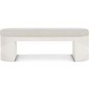 The appearance of Axiom Oval Bench designed by Bernhardt in the transitional interior design. This linear white piece of furniture was selected by 1StopBedrooms from Axiom Collection to add a touch of cosiness and style into your home. Sku: 381508. Material: Fabric.