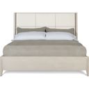 The appearance of Axiom Queen Upholstered Panel Bed with Wooden Footboard and Side Rails designed by Bernhardt in the transitional interior design. This linear gray piece of furniture was selected by 1StopBedrooms from Axiom Collection to add a touch of cosiness and style into your home. Sku: 381FR64;381H64. Bed Type: Panel Bed. Material: Fabric. Bed Size: Queen.