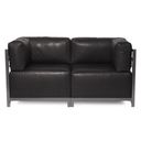 The appearance of Axis 2 Piece Sectional Avanti Titanium Frame In Black designed by Howard Elliott in the modern / contemporary interior design. This black piece of furniture  was selected by 1StopBedrooms from Avanti Collection to add a touch of cosiness and style into your home. Sku: K922T-194. Material: Leather.