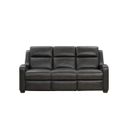 The appearance of Ayden Power Reclining Sofa with Power Head Rests and Power Lumbar In Dark Gray designed by BarcaLounger in the transitional interior design. This dark gray piece of furniture was selected by 1StopBedrooms from Ayden Collection to add a touch of cosiness and style into your home. Sku: 39PHL1537572496. Material: Leather.
