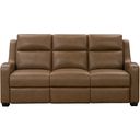 The appearance of Ayden Power Reclining Sofa with Power Head Rests and Power Lumbar In Toffee designed by BarcaLounger in the transitional interior design. This toffee piece of furniture was selected by 1StopBedrooms from Ayden Collection to add a touch of cosiness and style into your home. Sku: 39PHL1537572385. Material: Leather.