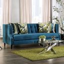 The appearance of Azuletti Sofa In Dark Teal and Apple Green designed by Furniture of America in the transitional interior design. This blue piece of furniture was selected by 1StopBedrooms from Azuletti Collection to add a touch of cosiness and style into your home. Sku: SM2219-SF. Material: Wood.