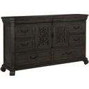 The appearance of Bellamy Peppercorn Drawer Dresser designed by Magnussen in the transitional interior design. This brown piece of furniture  was selected by 1StopBedrooms from Bellamy Collection to add a touch of cosiness and style into your home. Sku: B2491-20. Material: Pine.