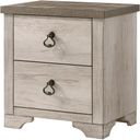The appearance of Crown Mark Patterson Nightstand in Driftwood Grey designed by Crown Mark in the country / farmhouse interior design. This distressed piece of furniture was selected by 1StopBedrooms from Patterson Collection to add a touch of cosiness and style into your home. Sku: B3050-2. Material: Wood.