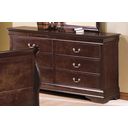 The appearance of Crown Mark Furniture Louis Philip Dresser in Dark Cherry designed by Crown Mark in the modern / contemporary interior design. This dark cherry piece of furniture was selected by 1StopBedrooms from Louis Philip Collection to add a touch of cosiness and style into your home. Sku: B3850-1. Material: Wood.