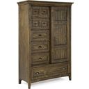 The appearance of Bay Creek Toasted Nutmeg Door Chest designed by Magnussen in the modern / contemporary interior design. This brown piece of furniture  was selected by 1StopBedrooms from Bay Creek Collection to add a touch of cosiness and style into your home. Sku: B4398-13. Material: Pine.