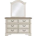 The appearance of Realyn Two Tone Youth Mirror designed by Signature Design by Ashley in the transitional interior design. This chipped white piece of furniture was selected by 1StopBedrooms from Realyn Collection to add a touch of cosiness and style into your home. Sku: B743-26. Material: Glass.